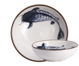 GUSTA Mistička keramika průměr 9x2,8 cm Koi