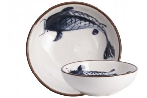GUSTA Mistička keramika průměr 9x2,8 cm Koi