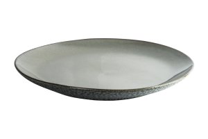 GUSTA talíř kamenina 27x3.2cm šedá
